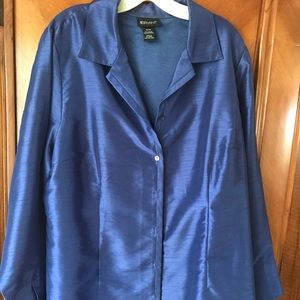 Lane Bryant royal blue button front jacket Sz 18